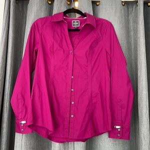 Express fuchsia Long sleeve dress shirt